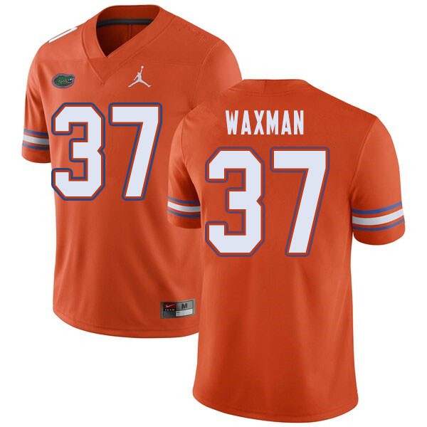 Jordan Brand Men #37 Tyler Waxman Florida Gators College Football Jerseys Orange